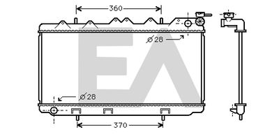 Радиатор, охлаждение двигателя EACLIMA 31R18049 для NISSAN 100NX