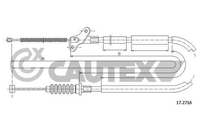 Тросик, cтояночный тормоз CAUTEX 761580 для ISUZU TROOPER