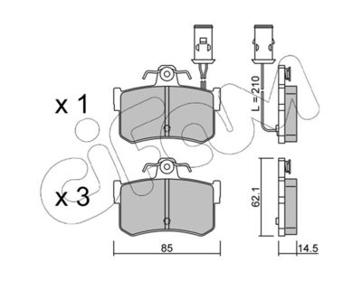 CIFAM 822-691-0 Тормозные колодки и сигнализаторы для ROVER 800 (Ровер 800)
