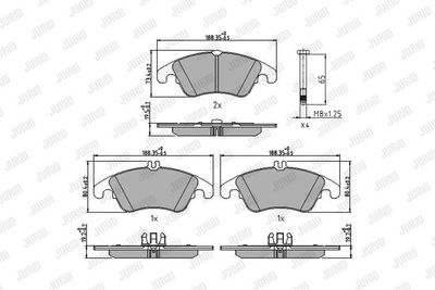 BREMSBELAGSATZ SCHEIBENBREMSE JURID 573291J 1