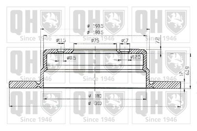 QUINTON HAZELL BDC3646 Тормозные диски  для BMW 7 (E32) 730 i,iL
