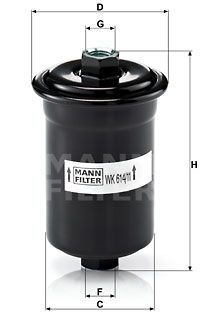 Топливный фильтр MANN-FILTER WK 614/11 для TOYOTA 4 RUNNER