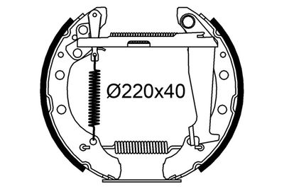 VALEO 554978 Ремкомплект барабанных колодок  для SEAT CORDOBA (Сеат Кордоба)