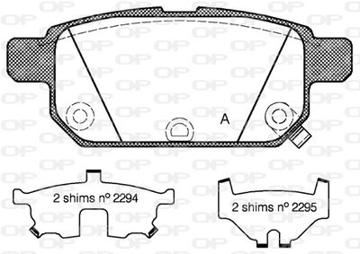 Комплект тормозных колодок, дисковый тормоз OPEN PARTS BPA1471.02 для SUZUKI SWIFT