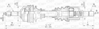Приводной вал OPEN PARTS DRS6455.00 для CITROËN DS3