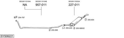 Изпускателна система BOSAL SYS06221