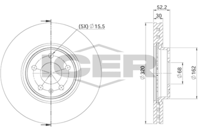 спирачен диск ICER 78BD4039-2