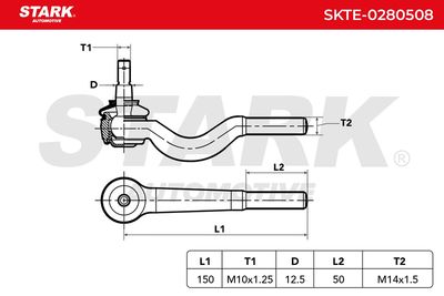 накрайник на напречна кормилна щанга STARK SKTE-0280508