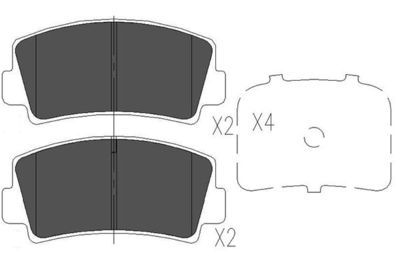 комплект спирачно феродо, дискови спирачки Kavo Parts KBP-4552