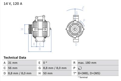 Alternator 0 986 043 900