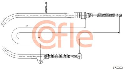 Тросик, cтояночный тормоз COFLE 17.0202 для NISSAN SERENA