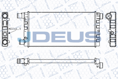 Радиатор, охлаждение двигателя JDEUS M-011021A для FIAT CINQUECENTO