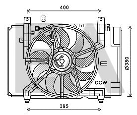Вентилятор, охлаждение двигателя EACLIMA 33V18032 для NISSAN CUBE