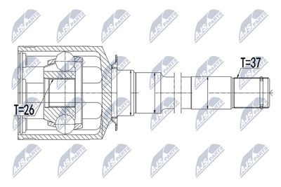 NTY NPW-ME-058 ШРУС  для MERCEDES-BENZ GL-CLASS (X164) GL 450 CDI 4-matic (164.828)