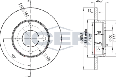 спирачен диск ICER 78BD3632-2
