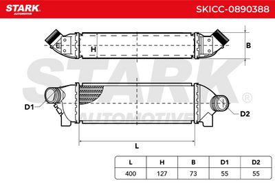 интеркулер (охладител за въздуха на турбината) STARK SKICC-0890388