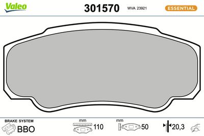 SET PLACUTE FRANA FRANA DISC VALEO 301570
