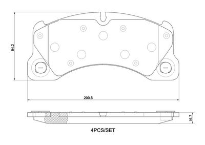 SET PLACUTE FRANA FRANA DISC BREMBO P65053