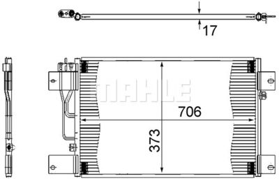 Kondensor, klimatanläggning MAHLE AC 533 000S