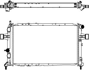 SAKURA Automotive 3352-1002 Радиатор, охлаждение двигателя 