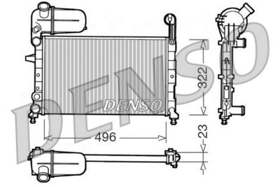 Радиатор, охлаждение двигателя DENSO DRM09133 для FIAT TIPO
