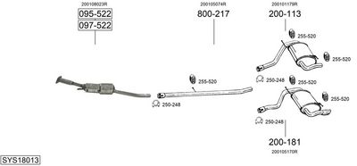 Изпускателна система BOSAL SYS18013