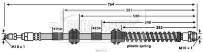 Brake Hose Borg & Beck BBH7915