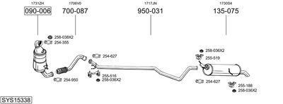 Układ wydechowy BOSAL SYS15338