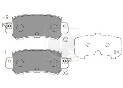 Комплект тормозных колодок, дисковый тормоз NPS M361A20 для MAZDA CX-3