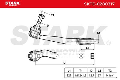 накрайник на напречна кормилна щанга STARK SKTE-0280317