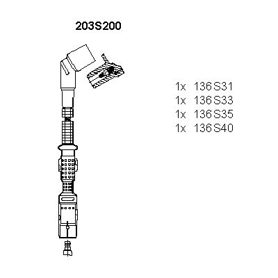 Комплект проводов зажигания BREMI 203S200 для BMW Z3