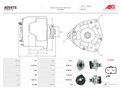 Alternátor AS-PL A0547S
