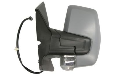 Zijspiegel Links (elektrisch, in reliëf, met verwarming, under-coated, met indicator) past: FORD TRANSIT / TOURNEO CUSTOM 07.17-12.23