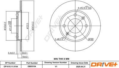 DISC FRANA DR!VE+ DP1010110104 2