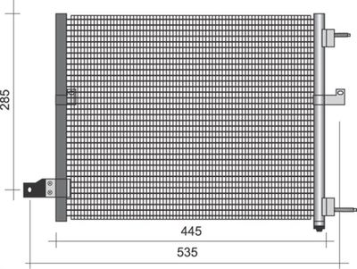 MAGNETI MARELLI 350203434000 Радиатор кондиционера  для HYUNDAI ATOS (Хендай Атос)