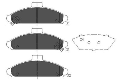Kavo Parts Stabdžių trinkelių rinkinys, diskinis stabdys