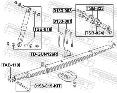 SET FIXARE ARC LAMELAR FEBEST 0133003 1