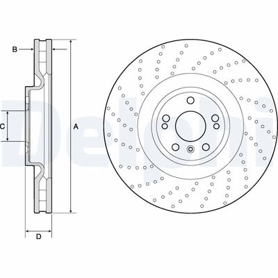Tarcza hamulcowa DELPHI BG9185C