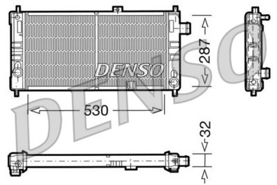 Радиатор, охлаждение двигателя DENSO DRM20064 для OPEL ASCONA