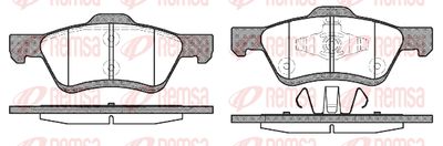 Комплект тормозных колодок, дисковый тормоз REMSA 1124.00 для SAAB 9-7X