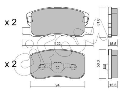 Brake Pad Set, disc brake 822-940-0