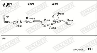 Изпускателна система WALKER DWK010005A