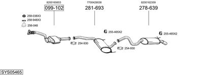 Układ wydechowy BOSAL SYS05465