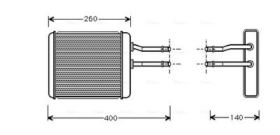 AVA QUALITY COOLING Kachelradiateur, interieurverwarming (AL6072)