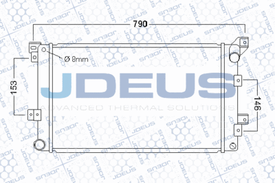 JDEUS 053M06 Радиатор охлаждения двигателя  для DODGE  (Додж Караван)