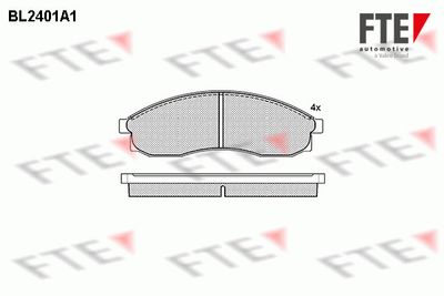 Комплект тормозных колодок, дисковый тормоз FTE BL2401A1 для NISSAN MAXIMA