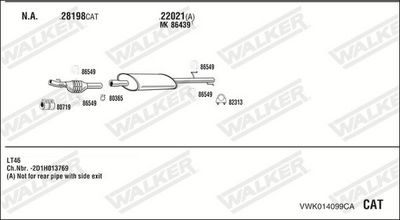 SISTEM DE ESAPAMENT WALKER VWK014099CA