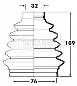 Bellow, drive shaft Borg & Beck BCB6091