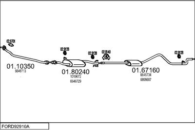 SISTEM DE ESAPAMENT MTS FORD92910A009187