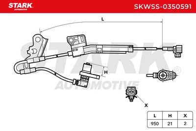датчик, обороти на колелото STARK SKWSS-0350591